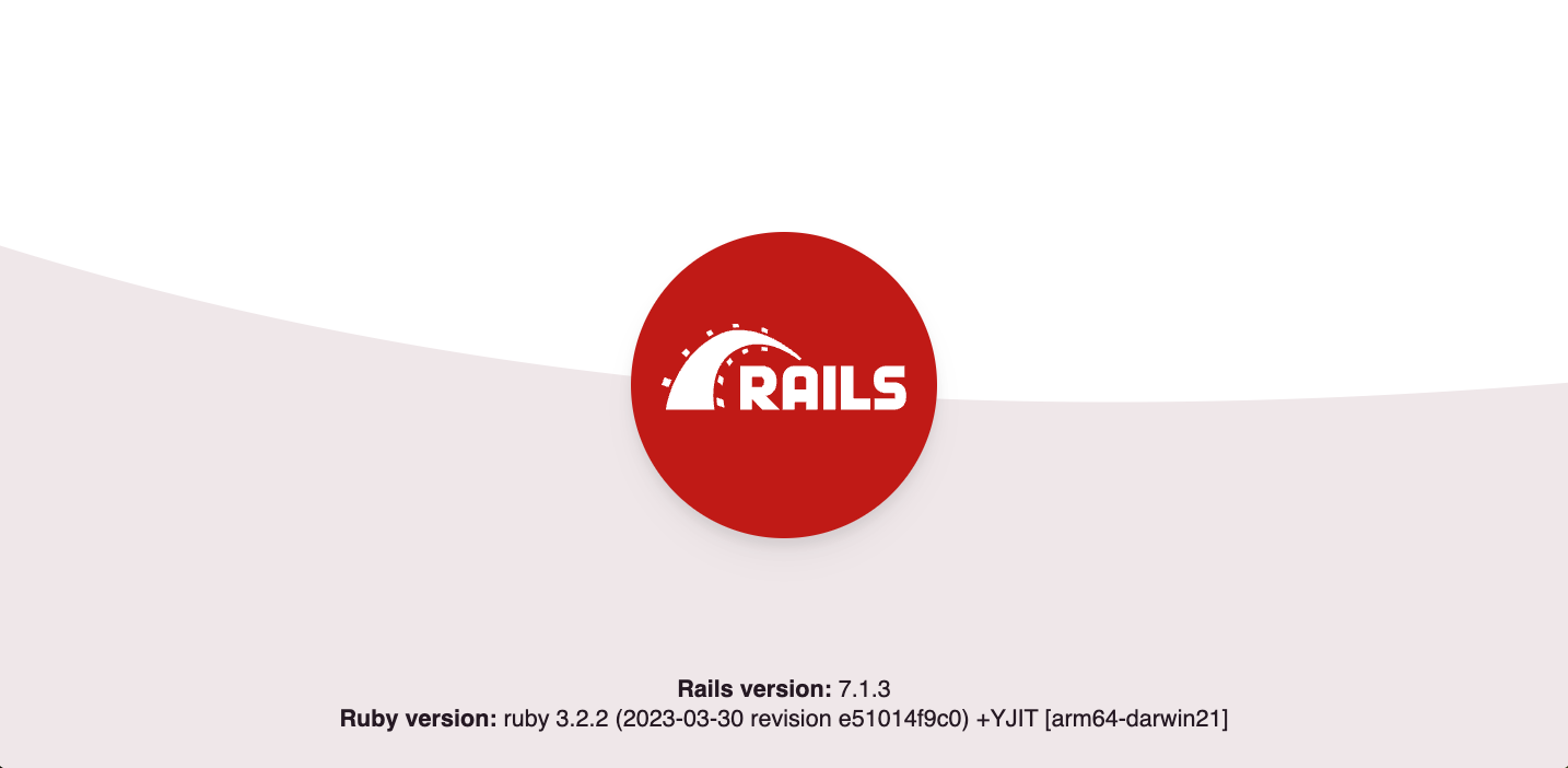 Rails welcome page